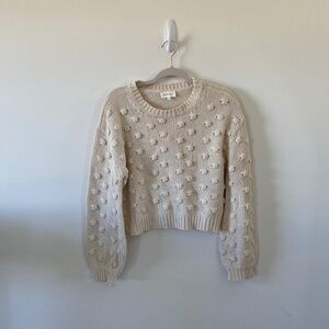 Cream Knit Sweater - Bohme, size small